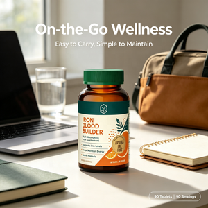 Comprimés de fer pour la croissance sanguine sous marque privée pour femmes et hommes, enrichis en <span class=keywords><strong>B12</strong></span>, acide folique et vitamine C pour stimuler l'absorption du fer, végétaliens, sans OGM, 30 comprimés - Product Image 5