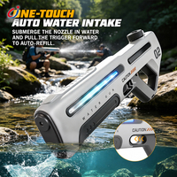 Pistolet à eau électrique Chengji en gros pour enfants, rechargeable, avec LED, aspiration automatique de l'eau, manuel et automatique, pour le tir en extérieur
