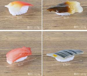 โมเดลซูชิข้าวปั้นปลาแซลมอนญี่ปุ่นเหมือนจริงสำหรับตกแต่ง - Product Image 4