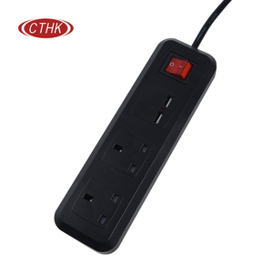 Cable de extensión de 2 vías de alta calidad 13A Fused UK Plug Cable de extensión de 1,5 metros Tira de alimentación Enchufes blancos del Reino Unido - Product Image 4