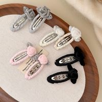 Élégantes pinces à cheveux en forme de petite rose, enveloppées de ruban en tissu, pour femmes, pinces latérales pour franges, pinces BB, accessoires pour cheveux pour soirées dansantes
