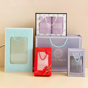 Promosyon hediye seti çabuk kuru ev tekstili yüz havlusu düz kare düz renk saf pamuk 3 adet/grup - Product Image 4