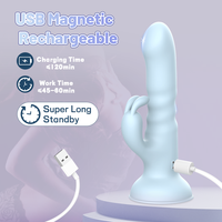 Vibrateur lapin S-hande à poussée, rechargeable par USB, stimulation du point G féminin, vibrateur de massage avec ventouse