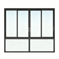 Fenêtre coulissante en aluminium à trois panneaux, étanche, pour projets hôteliers et résidentiels – Vente en gros