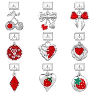 Italian Handmade <b>Red</b> Pendant DIY Bracelet Cross-Border Creative Fashion Charm Accessories - Product Image 6