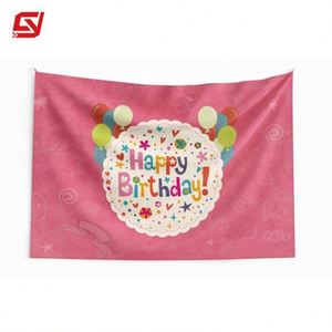 Wholesale Digital Printing Best Price Premium Quality 100% Polyester Custom Birthday Banner Backdrop - Product Image 4