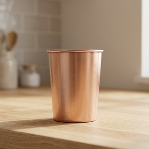 <b>Copper</b> Glass Double Wall Insulated Minimalist Design Solid Color Unisex Gift for Hot Drinks - Product Image 6