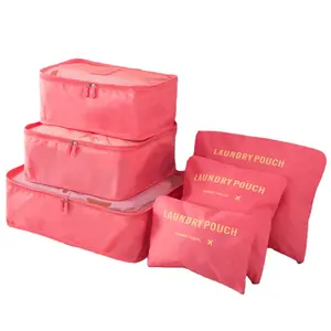 Vente en gros de 8 pièces ensemble de cubes d'emballage de compression ensemble de sac de voyage organisateur de stockage de bagages