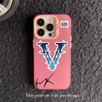 Coque de Téléphone Designer VRunk Bleue Élégante pour iPhone 7 8 Plus XS XR 11 12 13 Mini 14 15 16 Pro Max, en Matériau PC Durable, Étui de Protection