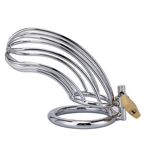 Самые продаваемые секс-игрушки, Бандажное снаряжение, 3 размера, кольцо для пениса, клетка для пениса из нержавеющей стали, мужское устройство верности, клетка - Product Image 5