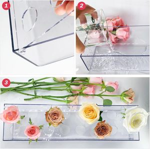 Boîte à fleurs en acrylique transparente, rangement pour bouquets, roses éternelles préservées, idéal pour la Saint-Valentin, la fête des mères, décoration - Product Image 3