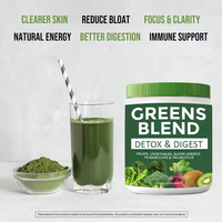 Poudre de spiruline, d'alfalfa et de racine de betterave, enzymes digestives, prébiotiques, probiotiques, mélange de légumes verts originaux, favorise la digestion et l'immunité