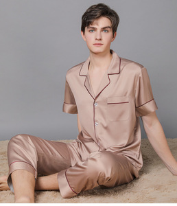 Ensembles de pyjamas <span class=keywords><strong>en</strong></span> <span class=keywords><strong>soie</strong></span> pour adultes respirants Vêtements de maison pour femmes et hommes Vêtements de nuit pour couples - Product Image 6