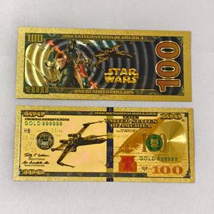 Ensemble de billets de banque en feuille d'or de 100 dollars Star Wars 2026 - Cadeau de collection Darth Vader & Luke Skywalker pour les fans de films - Product Image 4