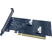PCIe 4.0 Expansion Card, Gen4 Adapter Card, 16x to SlimSAS Protocol SFF-8654-8i for Multi-GPU Setup