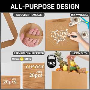 Personalized Recyclable Classic Brown Gift Shopping Jewelry Kraft Paper Bags Handles Black Pink Custom <b>Ribbon</b> Handle - Product Image 3