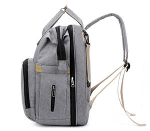 Sac à dos à langer imperméable en polyester avec station de change pliable, grand porte-bébé unisexe pour filles et garçons - Product Image 3