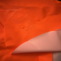 Toile imperméable, taffetas ignifuge, orange fluorescent, tissu Oxford enduit ignifuge, retardateur de flamme