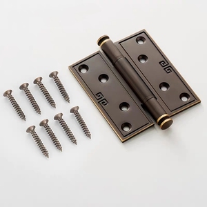 Bisagra plegable silenciosa de cobre de lujo de 4 pulgadas, manija de bloqueo de puerta de madera de latón macizo, rodamiento de espesor 3,0, bisagras modernas de fricción - Product Image 3