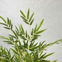 Bambous artificiels de qualité commerciale, résistants à l'eau, poteaux naturels, plantes au toucher réel, pour affichage en centre commercial