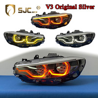 Système d'éclairage automobile SJC V3, phares argentés d'origine pour BMW Série 4 F32 F36 F82 M3 F80 Blanc + CSL Jaune + Rouge diabolique DRL