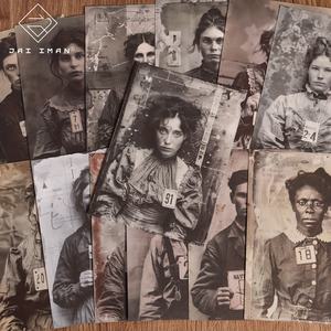 JAI <span class=keywords><strong>IMAN</strong></span> 32 hojas Vintage 1900s Mugshot fotos DIY álbum de recortes papel decorativo para suministros de colección de recortes - Product Image 1
