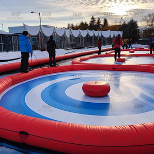 Pista inflable para rizar en la <span class=keywords><strong>calle</strong></span>, pista para rizar en el suelo con piedras flotantes para juegos en interiores y exteriores - Product Image 4