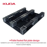 Palette en plastique Kuda 1210A7-WGCZ, palette antistatique pour entrepôt, palette de transport logistique en plastique, 1200x1000x150mm