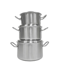 Ensemble de casseroles en acier inoxydable classiques modernes, grande capacité, pour la cuisine, vente directe du fabricant