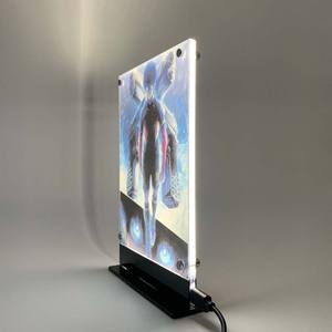 Led rétro-éclairé poster <span class=keywords><strong>bleu</strong></span> serrure Anime veilleuse pour cadeau d'anniversaire <span class=keywords><strong>chambre</strong></span> veilleuse salle de jeux déco lampes de table signe Yoichi Isagi - Product Image 4