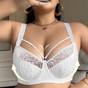 Soutien-gorge pour femme, style gothique floral, push-up, ultra-fin, en maille translucide, avec dentelle sur le devant, coussinets de <span class=keywords><strong>poitrine</strong></span>, design à fines bretelles, armatures - Product Image 4