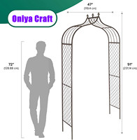 Toproona — arc de mariage en 3d, sillon grimpant en toile de fond, support de plante pour l'extérieur, décoration de jardin pelouse