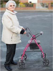 BQ4001A Aluminum Frame Assisted Walking Wheelchair Adult <strong>Disability</strong> <strong>Walker</strong> With Seat Labor Saving Rollator with Basket - Product Image 5