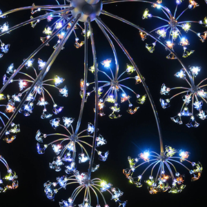 Современная Парковая большая уличная Цветочная статуя, семена светлого металла, художественные изделия, квадратная общественная скульптура из нержавеющей стали - Product Image 4