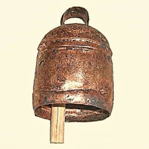 Campana de Cobre Antigua Redonda Fundida, Campana de Viento, Arte Coleccionable, Artesanía Metálica - Product Image 1