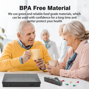 Nhà Máy Giá cao cấp màu đen công suất lớn di động <span class=keywords><strong>Pill</strong></span> hộp lưu trữ <span class=keywords><strong>7</strong></span>-ngày 3 lần 4 lần 28 lưới ngăn <span class=keywords><strong>Pill</strong></span> tổ chức - Product Image 5