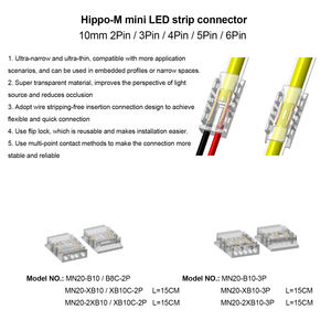 Conector de Tira LED de 2 Pines, 3 Pines, 4 Pines, 5 Pines y 6 Pines para Tira de Luz LED de un Solo Color, CCT, RGB, RGBW, RGBWW, 2835, 3528, 5050 - Product Image 2