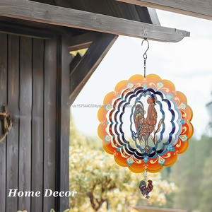 <b>Wind</b> <b>Spinner</b> Rooster Sculpture Home Garden Decoration Worth Gifts for Women Wife Grandma 3D Metal <b>Wind</b> <b>Spinners</b> Hanging Ornament - Product Image 3