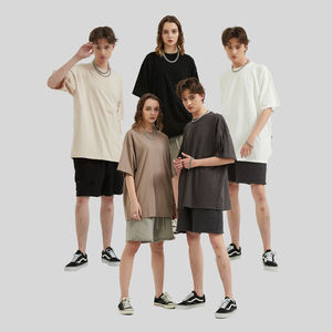 เสื้อยืดลำลองวินเทจโอเวอร์ไซส์สำหรับผู้ชายผ้าฝ้าย100% 230GSM ใหญ่พิเศษเสื้อยืดเปล่าย้อมสีธรรมดาโลโก้ตามสั่ง - Product Image 3