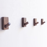 Crochet en bois massif sur la porte à suspendre au mur sans poinçonnage Crochet à vêtements à suspendre au mur