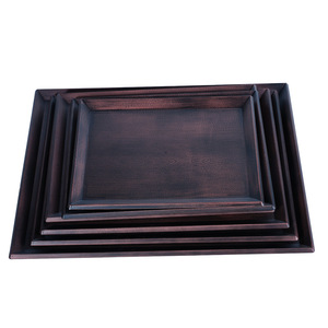 Double-sword round non-slip <b>tray</b>, imitation mahogany Japanese <b>tray</b>, dessert <b>tray</b>, <b>tea</b> <b>tray</b>, sushi <b>tray</b>, sukiyaki, Japanese and - Product Image 2