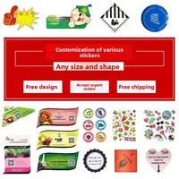 Autocollants adhésifs colorés, impression de logo et de marque, transparents, personnalisables, mats, forme ronde/circulaire, fragiles, pour usage agricole