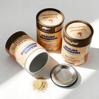 Boîte d'emballage personnalisée pour capsules de thé et café, de qualité alimentaire, avec logo, tube en papier cylindrique rond avec couvercle métallique, bonne étanchéité