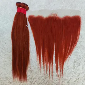 Letsfly saç düz demetleri ile Frontal doğal renk brezilyalı İnsan saç toptan toplu satın ücretsiz kargo