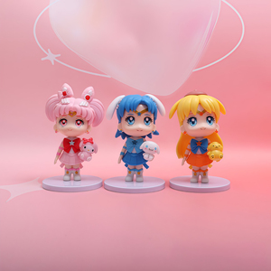 Set di 6 Action Figure <span class=keywords><strong>Anime</strong></span> Sailor Moon da 9-11CM, Decorazione Cartoon per Bambini - Product Image 4
