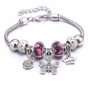 Wholesale Crystal Cut Glass Bead <b>Bracelets</b>, Diamond Accent Charm Bangle, Fashion Hand Jewelry Ornaments for Women Ladies Daily P - Product Image 5