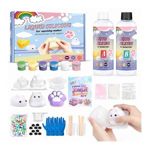 Fufu Squishy Workshop Kit Equal Ratio <b>Silicone</b> Blend Paw Hamster Cheese Designs Paint <b>Beads</b> Powder Manual Supplies - Product Image 1