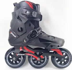 YSMLE sepatu roda kebugaran dewasa, penjualan laris 110mm 3 roda Inline Skate aluminium performa tinggi kecepatan balap profesional