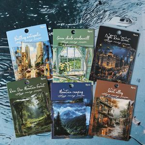 8 feuilles/paquet Pack d'autocollants : Série saison des pluies brumeuses Scènes <span class=keywords><strong>de</strong></span> pluie Jour <span class=keywords><strong>de</strong></span> pluie Autocollants décoratifs pour journaux faits main - Product Image 3