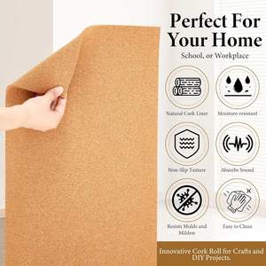 Tableau d'affichage <span class=keywords><strong>en</strong></span> liège décoratif grand format non adhésif, feuille de tableau d'affichage <span class=keywords><strong>en</strong></span> liège naturel, <span class=keywords><strong>rouleau</strong></span> de tableau d'affichage <span class=keywords><strong>en</strong></span> liège pour le bureau, la maison, l'école - Product Image 5